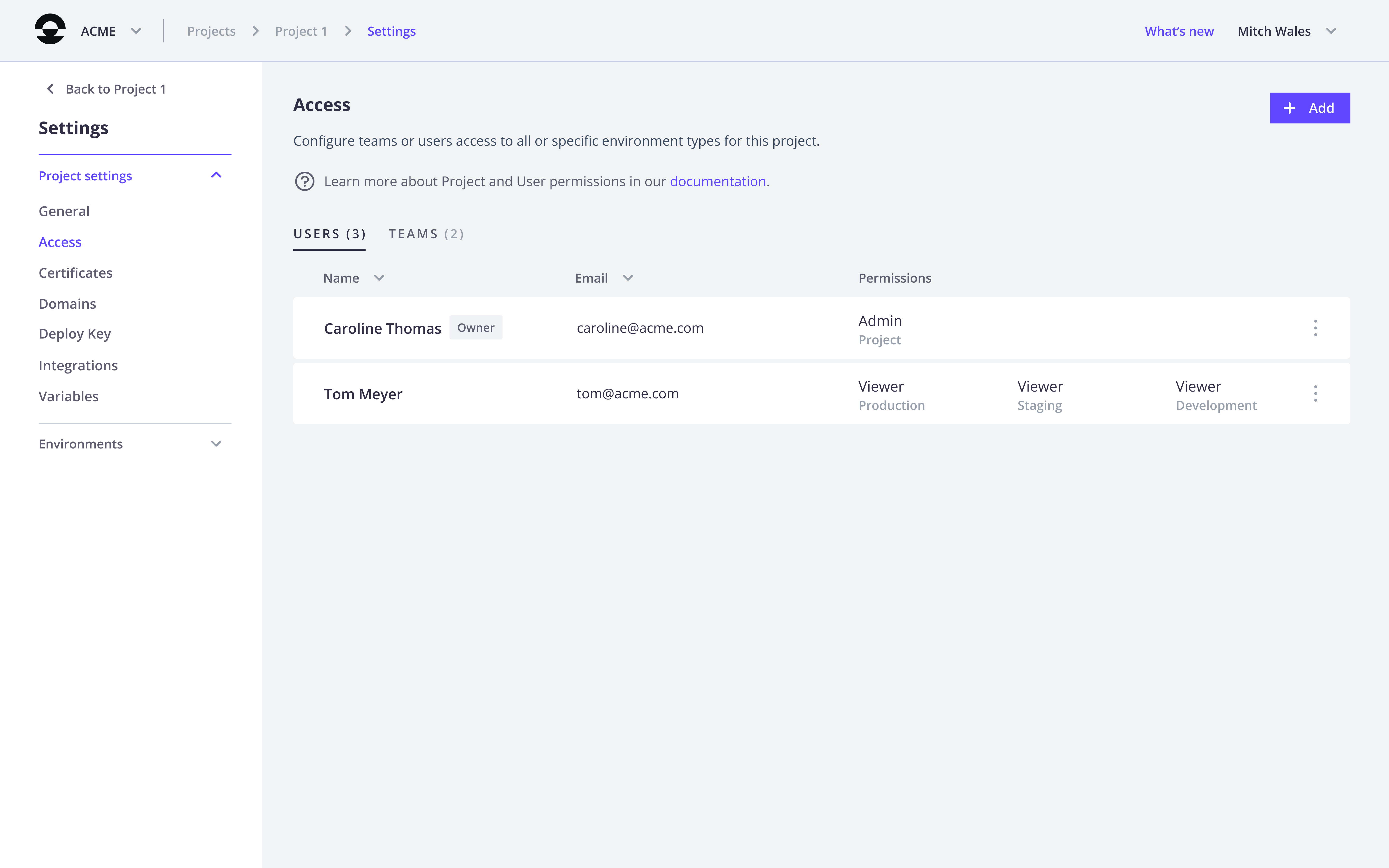 Project configure icon