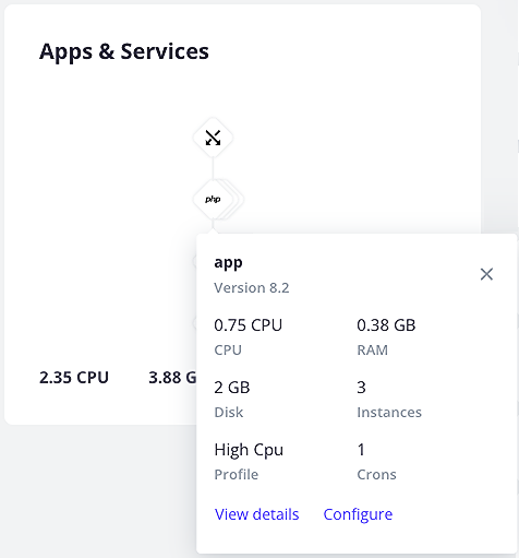 Apps and services tree